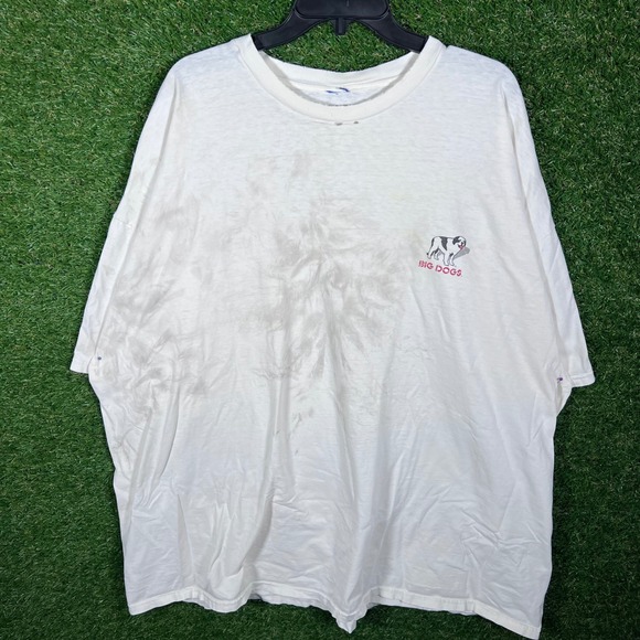 Big Dogs Other - Big Dogs T Shirt White Graphic Print Who Let The Big Dogs Size 2XL Distressed